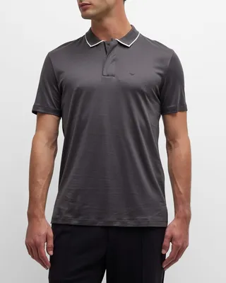 Men's Quarter-Zip Tipped Polo Shirt
