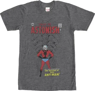 Men's Marvel Ant-Man Shrinking Tales to Astonish T-Shirt - Charcoal Heather - Large