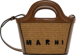 Marni Brown Micro Tropicalia Tote