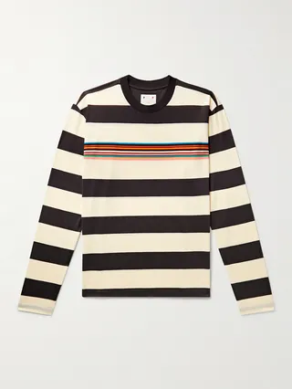 + Paul Smith Logo-Embroidered Striped Cotton-Jersey T-Shirt