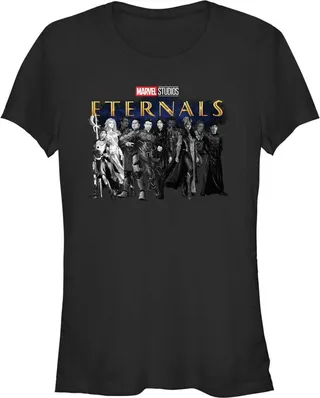 Junior's Marvel Eternals The Heroic Ten T-Shirt - Black - 2X Large