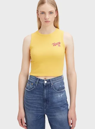 Logo Crop Tank Top