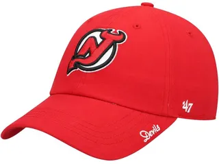 Women's Red New Jersey Devils Team Miata Clean Up Adjustable Hat