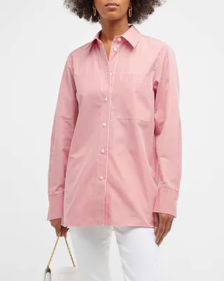 Greyson Striped Button-Down Blouse