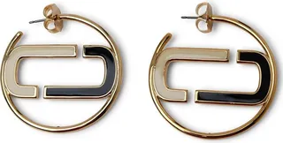 Marc Jacobs Enamel Large Hoop Earrings