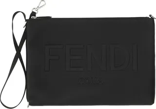 Fendi Logo-Embossed Zipped Pouch