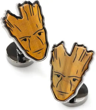 I Am Groot Tiger's Eye Cuff Links