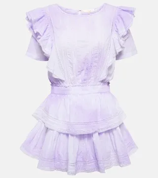 Natasha tiered cotton minidress