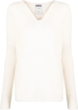 V-neck cashmere blouse