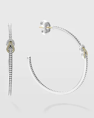 Newport Diamond Knot 50mm Hoop Earrings