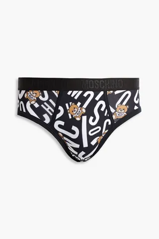 Printed stretch-cotton briefs