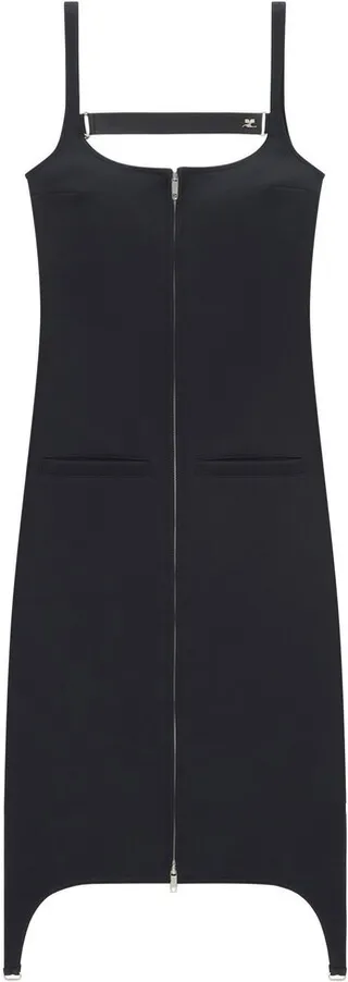 Strap Bretelles Twill Long-Dress