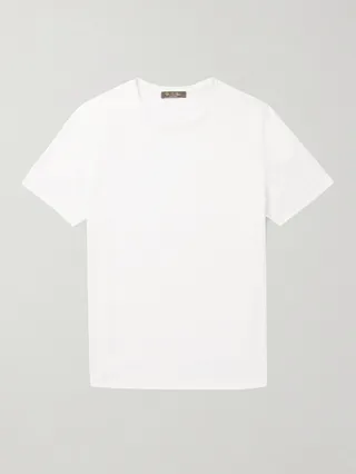Slim-Fit Silk and Cotton-Blend Jersey T-Shirt