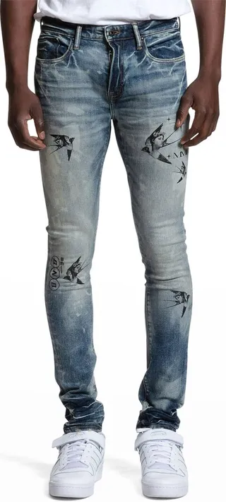 Men's Graphic Slim-Fit Jeans