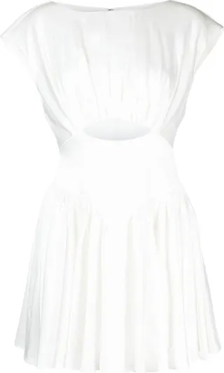 Bishop cut-out satin dress