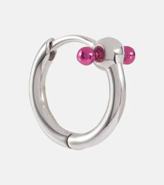 Mini 18kt white gold single earring