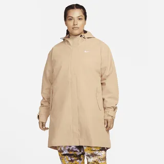 Women's Nike Sportswear Essential Storm-FIT Woven Parka Jacket (Plus Size) in Brown