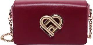 Leather shoulder bag with iconic frontal Arch
