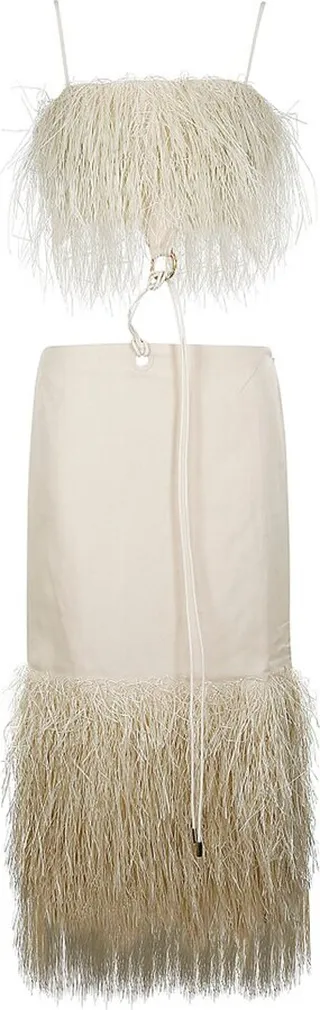 Jacquemus La Robe Raphia Cut-Out Open Back Midi Dress