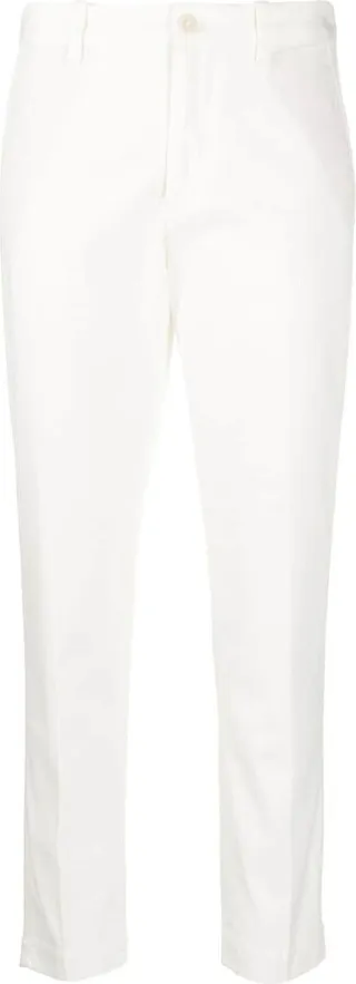 High-Waisted Slim-Fit Trousers