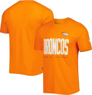Men's New Era Orange Denver Broncos Combine Authentic Training Huddle Up T-shirt