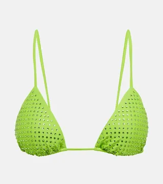 Embellished bikini top