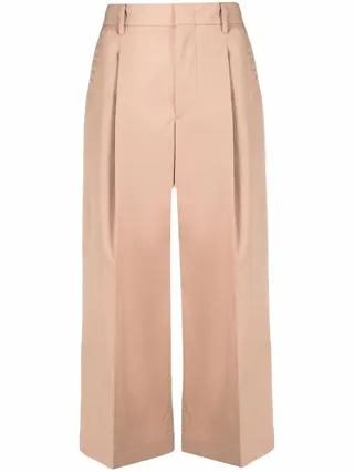 Wide-Leg Cropped Trousers