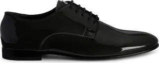 Patent-Leather Lace-Up Loafers