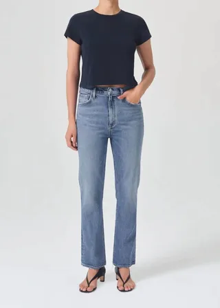 Vintage High Rise Bootcut Jean in Trace