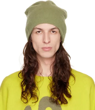 Frenckenberger Green Cashmere Beanie