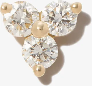 18K Yellow Gold Trinity Diamond Earring