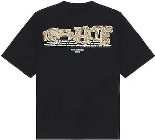 OFF-WHITE Glitz Carlos Over Short Sleeve T-Shirt in Black