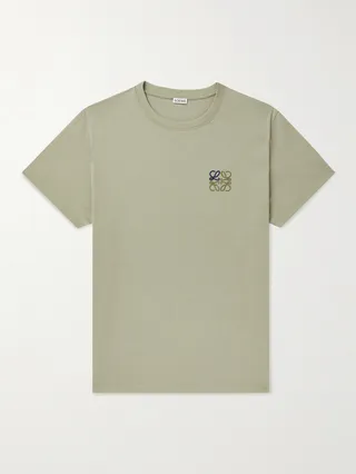 Logo-Embroidered Cotton-Jersey T-Shirt