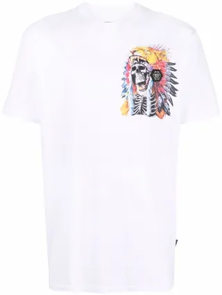 skull print T-shirt