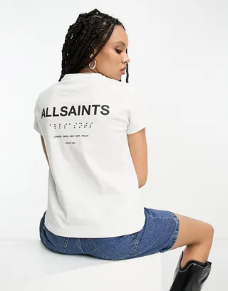 AllSaints Bryn Grace t-shirt in white