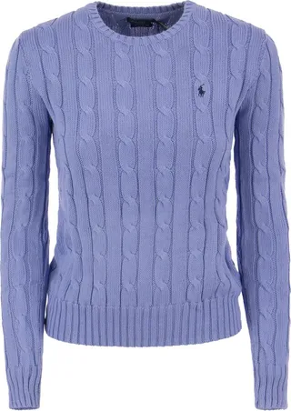 The Slim-Fit cut and classic cable knit define the unmistakable Polo style of this shirt. Perfect with a pair of patterned trousers or skinny leather jeans.