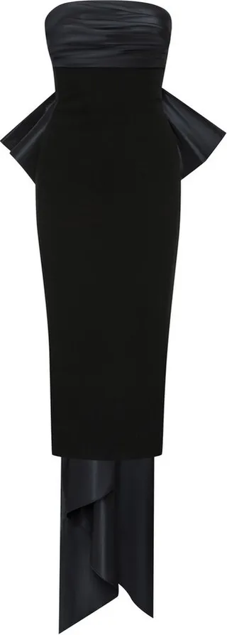 Bow-Embellished Midi Dress