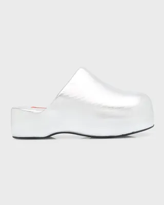 Bubble Vegan Metallic Slide Clogs