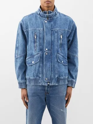 Jakito Flap-pocket Denim Bomber Jacket