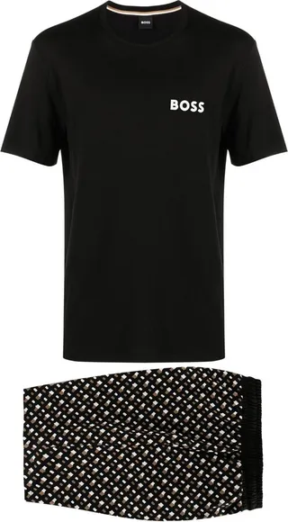 Monogram-Print Cotton Underwear Set