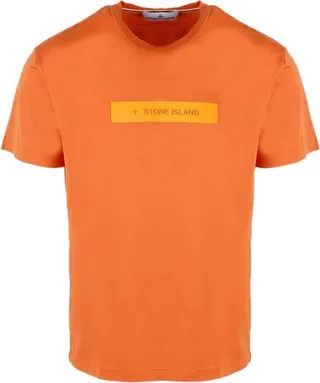 Stone Island Logo Printed Crewneck T-Shirt