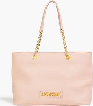 Faux leather tote