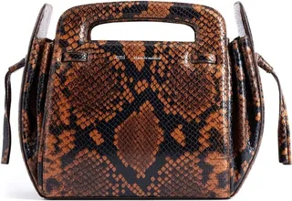 Trapeze Snakeskin-Print Tote Bag