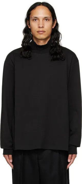 LE17SEPTEMBRE Black Mock Neck T-Shirt