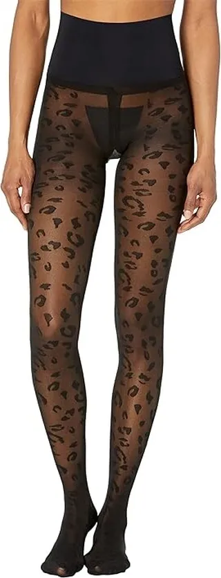 Commando Leopard Sheer (Black) Hose
