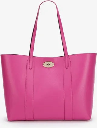 Pink Bayswater Small Grained-leather Tote bag