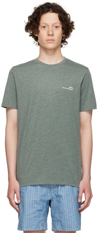 A.P.C. Khaki Polyester T-Shirt