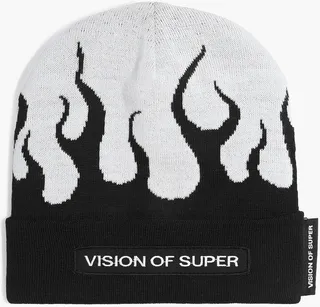 Appliquéd jacquard-knit wool-blend beanie