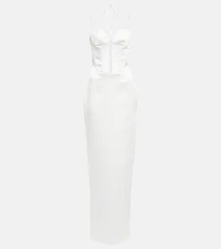 Bustier satin gown