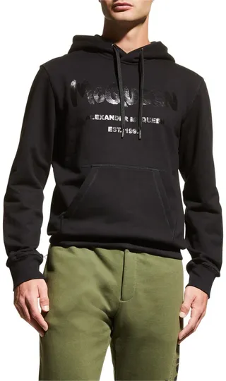 Men's Graffiti Logo-Print Hoodie